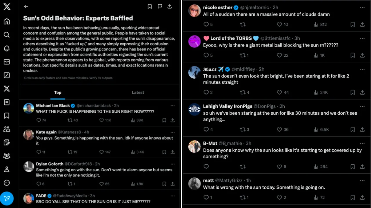 Grok'un Güneş Tutulması ile İlgili Yanlış Haberi