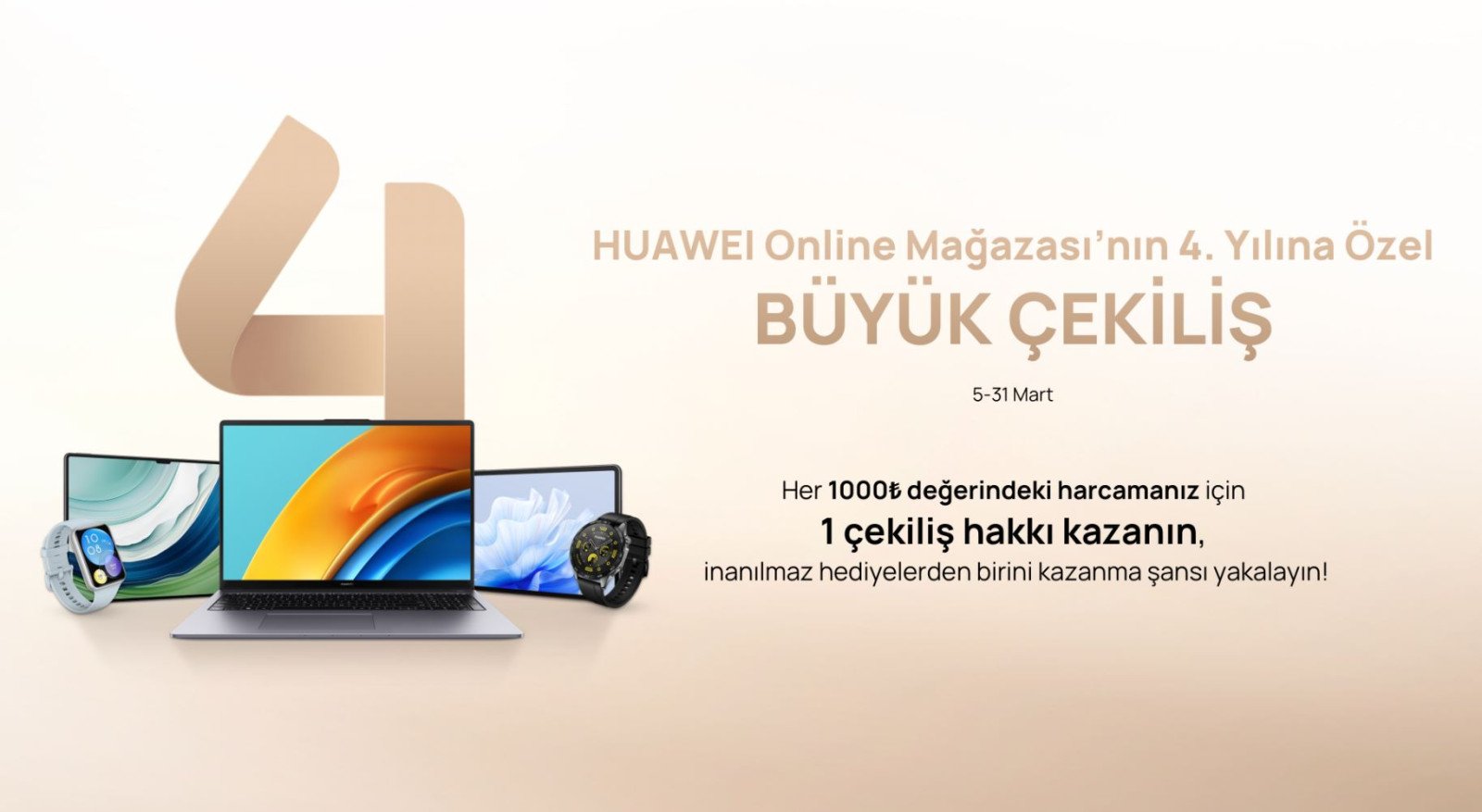 Huawei Online Mağaza'nın 4. Yılına Özel Çekiliş